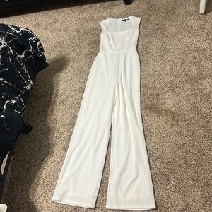 Lulus small white square neck  jumpsuit ‼️NEVER WORN‼️